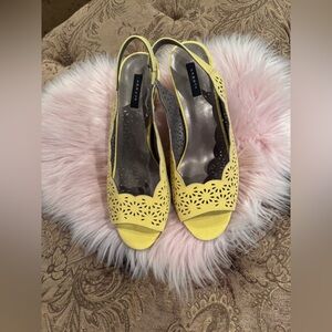 Array Women’s Yellow Cutout Slingback Heel